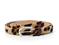 №12 Женский стильный ремень из натуральной кожи с коричневым оттенком и леопардовым принтом.