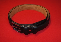 №5 Кожаный мужской ремень 3-слойный, прошитый, крест на кож. шлевке, свиная подкладка, молитва изнутри 30 мм. Длина от 80 до 140 см.